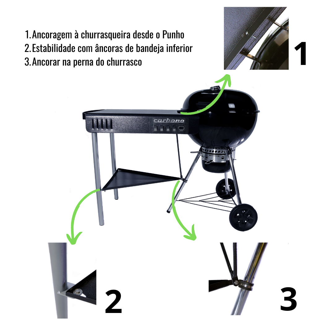 Churrasqueiras a carvão de mesa BBP para churrasco Weber Master Touch and Kettle