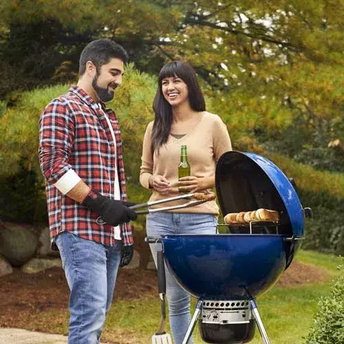 Barbaco master touch azul con chimenea de regalo