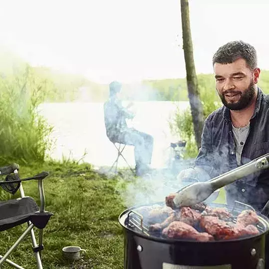 barbacoa weber carbón Smokey Mountain Cooker 47 Black