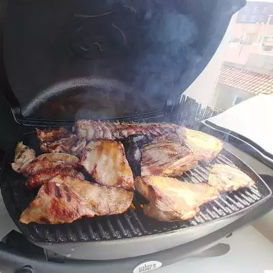 BARBECUE GRELHADOR WEBER Q 1000 PRETO STAND