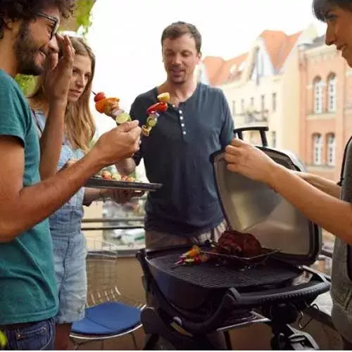 barbecue grelhador weber eléctrico q 2400 stand