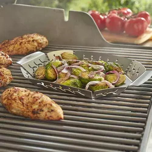 Cesta grande para hortalizas Weber acero inoxidable
