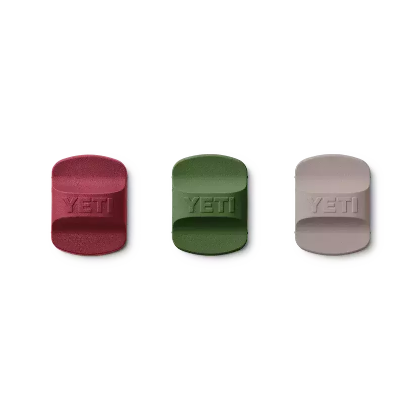 Pacote de bonés Magslider Yeti Rambler acessórios em cores Vermelho, Verde Oliva e Cinza 