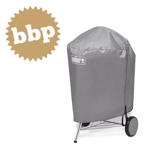 cobertura cinzenta para barbecue grelhador a carvão weber de 57 cm
